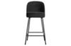 BePureHome barski stol VOGUE žamet 65 cm - črn   