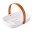 Altom Design porcelan posoda z usnjenim ročajem Organic 20x14x4 cm